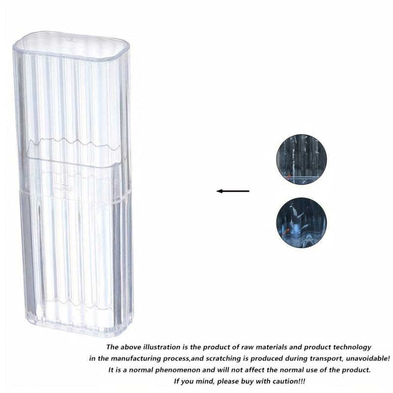 Portable Toothpick & Cotton Swab Box Clear Storage Solution