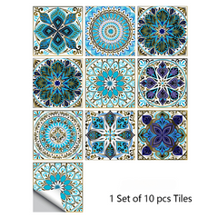 10pcs Adhesive Bathroom Floor Tiles 20x20 Inches DIY Flooring Easy Installation
