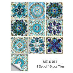 10pcs Adhesive Bathroom Floor Tiles 20x20 Inches DIY Flooring Easy Installation