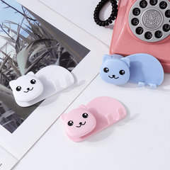 Toothpaste Toothbrush Holder Wall Mounted Bathroom Storage Rack Cat Pattern
