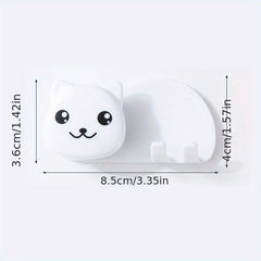 Toothpaste Toothbrush Holder Wall Mounted Bathroom Storage Rack Cat Pattern