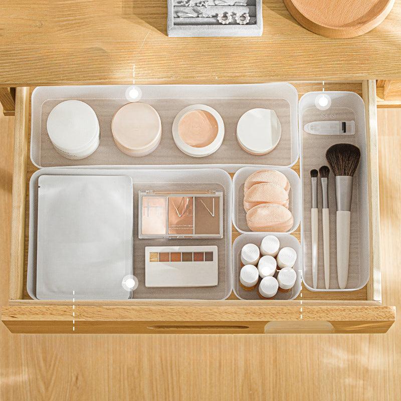 Transparent Frosted Drawer Sorting Box Cosmetic Storage Box