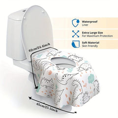 20pcs Dinosaur Disposable Toilet Seat Covers Portable Potty Seat Covers