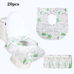 20pcs Dinosaur Disposable Toilet Seat Covers Portable Potty Seat Covers