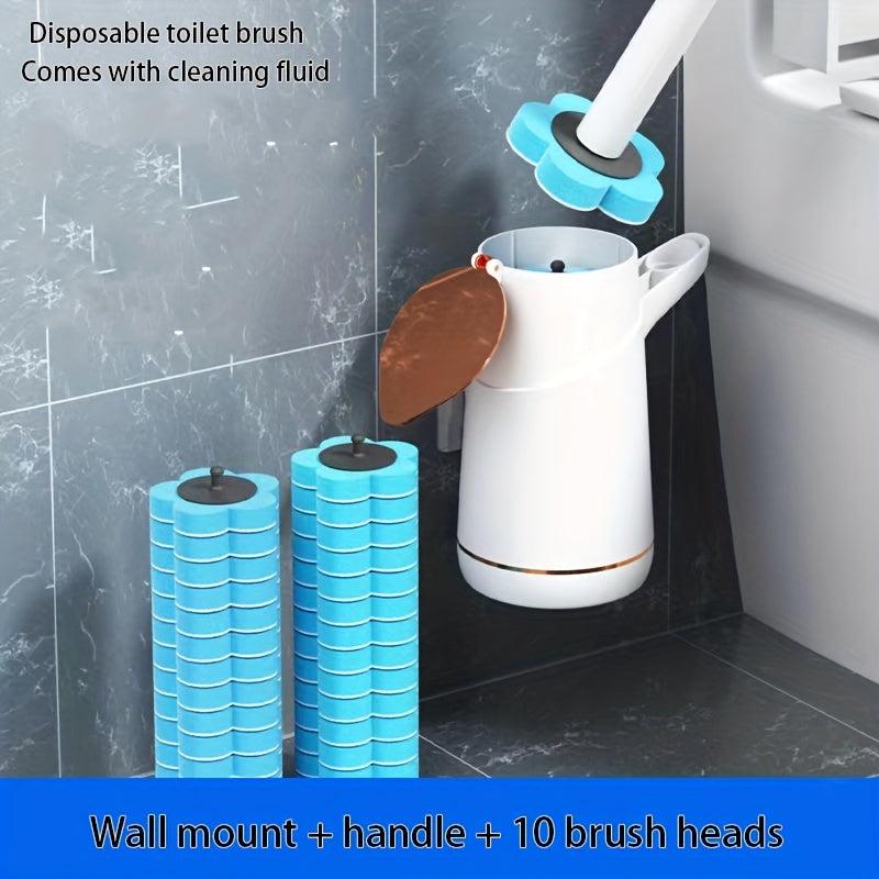 Hotel Disposable Toilet Brush No Dead Corner Wash Set Wall Hanging Cleaning Tool