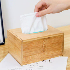 Bamboo Tissue Holder Box Paper Storage