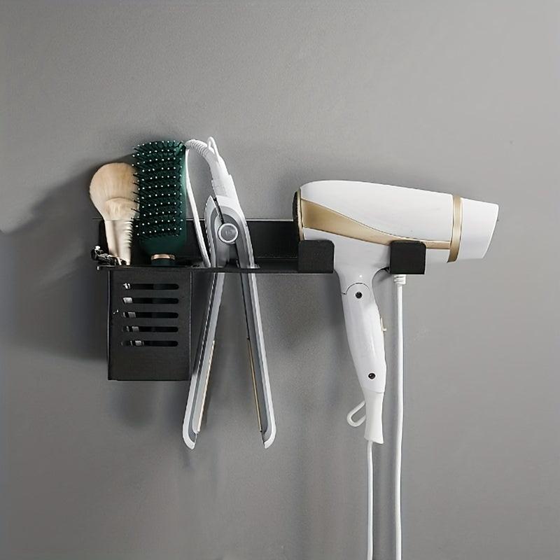 Wall Mounted Hair Dryer Holder & Phone Stand