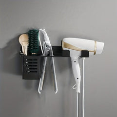 Wall Mounted Hair Dryer Holder & Phone Stand