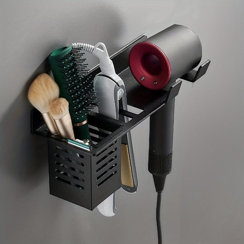 Wall Mounted Hair Dryer Holder & Phone Stand
