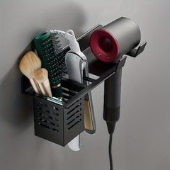 Wall Mounted Hair Dryer Holder & Phone Stand