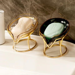 Creative Plastic Soap Dish Drain Tray Holder Rack Bathroom Accessories