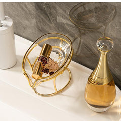 Creative Plastic Soap Dish Drain Tray Holder Rack Bathroom Accessories