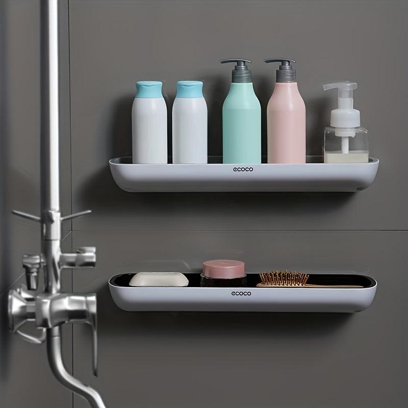 Bathroom Storage Rack with Towel Bar and Makeup Organizer