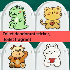 4PCs Refrigerator Toilet Deodorant Stickers Self-adhesive Fragrance Decorative