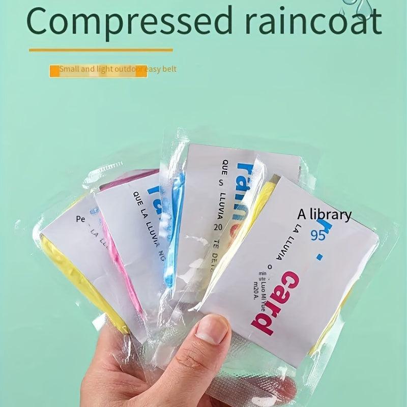 1pc Disposable Rain Poncho for Adults - Thickened, Portable, Transparent