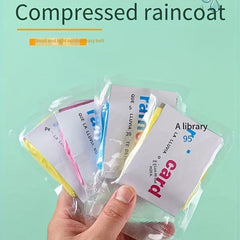 1pc Disposable Rain Poncho for Adults - Thickened, Portable, Transparent