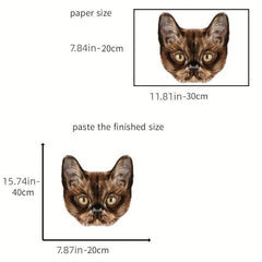 Inspiration Cat Cartoon Wall Sticker Decor Self Adhesive