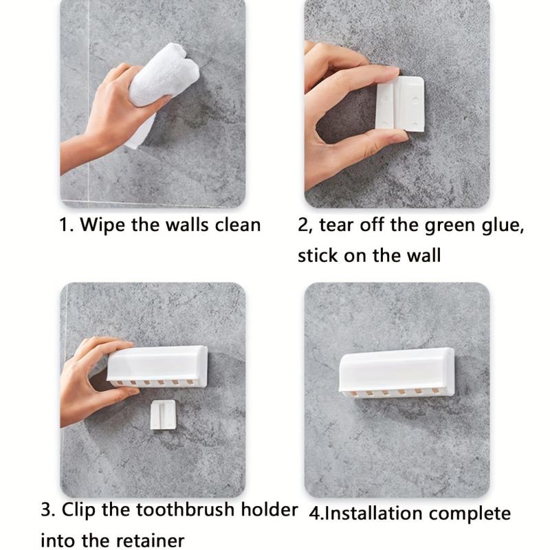 Wall Mounted Toothbrush Holder with Cover Bathroom Accessories