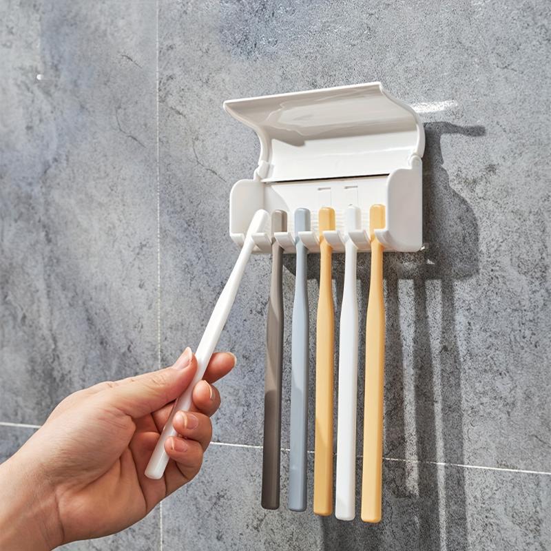 Wall Mounted Toothbrush Holder with Cover Bathroom Accessories