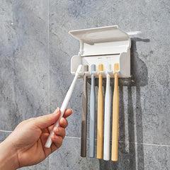 Wall Mounted Toothbrush Holder with Cover Bathroom Accessories