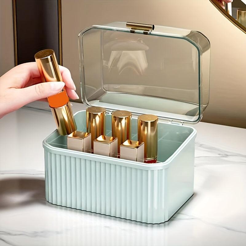 Desktop Lipstick Storage Box Dustproof Cosmetics Organizer with Cover