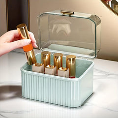 Desktop Lipstick Storage Box Dustproof Cosmetics Organizer with Cover