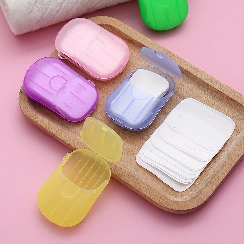 Disposable Soap Flakes Box Portable Hand Wash Soap Papers