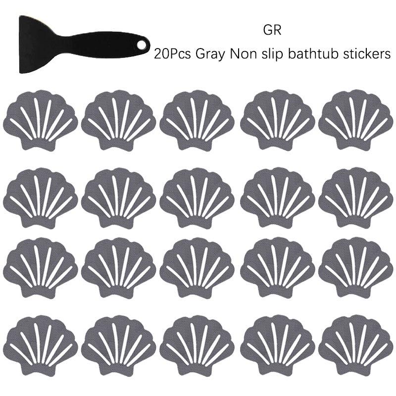 20pcs Shell Pattern Non-slip Bathtub Appliques Safety Sticker