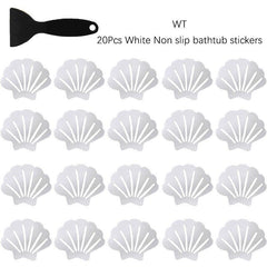 20pcs Shell Pattern Non-slip Bathtub Appliques Safety Sticker