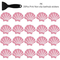 20pcs Shell Pattern Non-slip Bathtub Appliques Safety Sticker