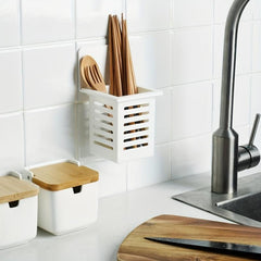Wall Mounted Storage Box Drain Basket Bathroom Organizer