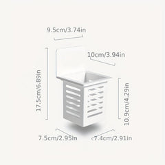 Wall Mounted Storage Box Drain Basket Bathroom Organizer