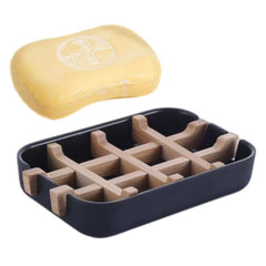Bamboo Soap Dish Self Draining Soap Holder Wooden Soap Saver with Drainage
