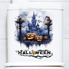 Halloween Decorative Sticker Toilet Cover Pumpkin Cat Wall Sticker