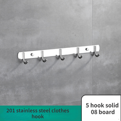 Stainless Steel Hook Row Hook Clothes And Hat Hook - Bathroom Towel Hook