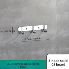 Stainless Steel Hook Row Hook Clothes And Hat Hook - Bathroom Towel Hook