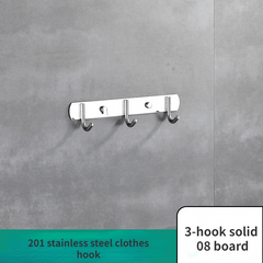 Stainless Steel Hook Row Hook Clothes And Hat Hook - Bathroom Towel Hook