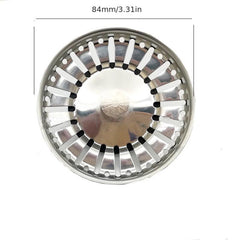 Stainless Steel Sink Strainer Filter Drain Stopper for Bathroom