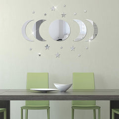 20pcs Star And Moon Acrylic Wall Stickers Ramadan Kareem Decor