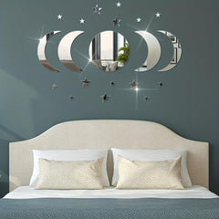20pcs Star And Moon Acrylic Wall Stickers Ramadan Kareem Decor