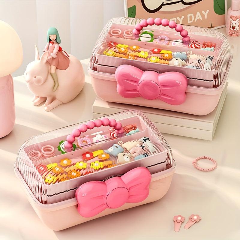 Macaron Series Cosmetics Storage Box 3-Layer Capacity Organize Makeup & Toys