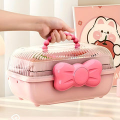 Macaron Series Cosmetics Storage Box 3-Layer Capacity Organize Makeup & Toys