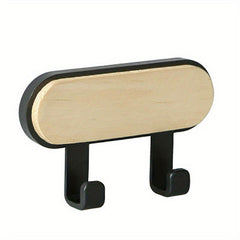 Self Adhesive Wooden Hook 2 in 1 Wall Mount Hook