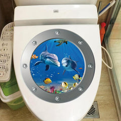 3D Ocean World Stickers - Dolphin & Turtle - Fun and Educational