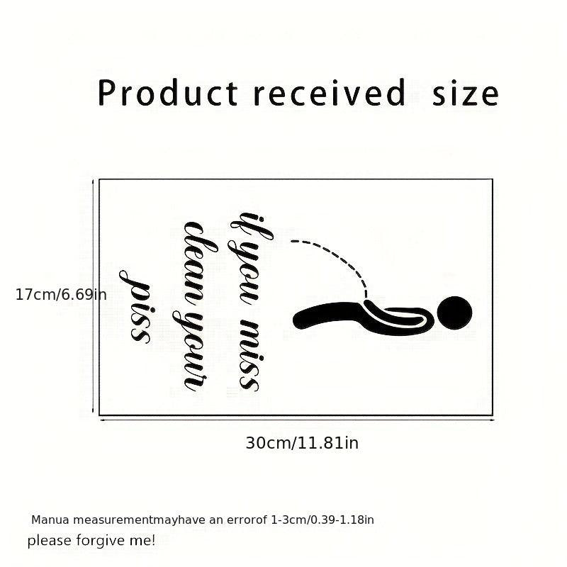 Creative Slogan Toilet Lid Decal Self Adhesive Decorative Bathroom Sticker