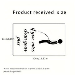 Creative Slogan Toilet Lid Decal Self Adhesive Decorative Bathroom Sticker