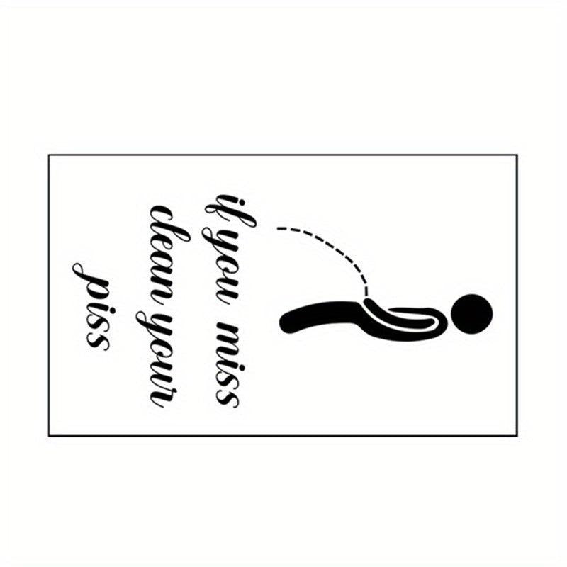 Creative Slogan Toilet Lid Decal Self Adhesive Decorative Bathroom Sticker