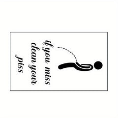 Creative Slogan Toilet Lid Decal Self Adhesive Decorative Bathroom Sticker