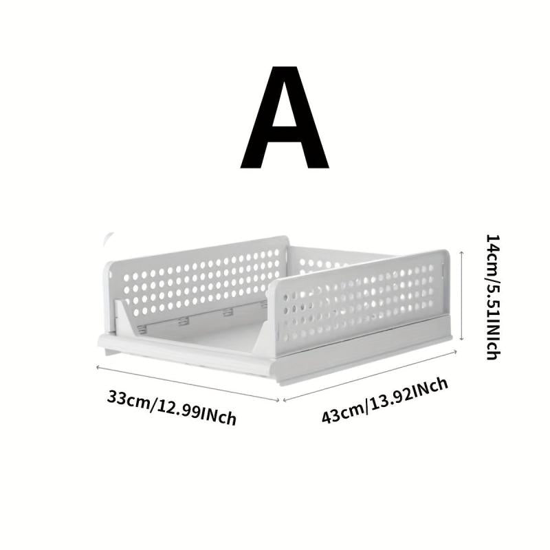 Stackable Plastic Storage Rack Organizer Drawer Style Clothes Storage Box
