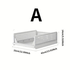 Stackable Plastic Storage Rack Organizer Drawer Style Clothes Storage Box